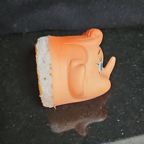 Vtg Santa Claus Elf Rubber Face Lot 2 Heads Doll Making Christmas Knee Hugger - Picture 7 of 10